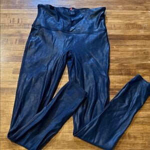 SPANX Black Leggings Sz Large (g1)